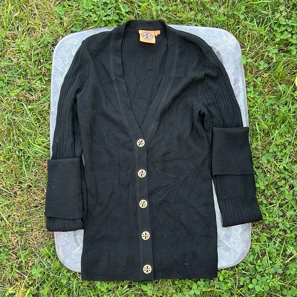 Tory Burch cardigan sz sm brand new gold buttons